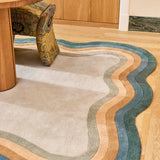 Claret Irregular Hand-Tufted Wool Rug - Image 2