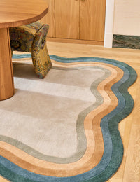 Claret Irregular Hand-Tufted Wool Rug - Image 2
