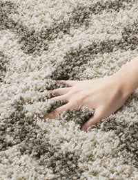 Club CREAM BEIGE Retro Collection Plush Shag Rug - Image 2