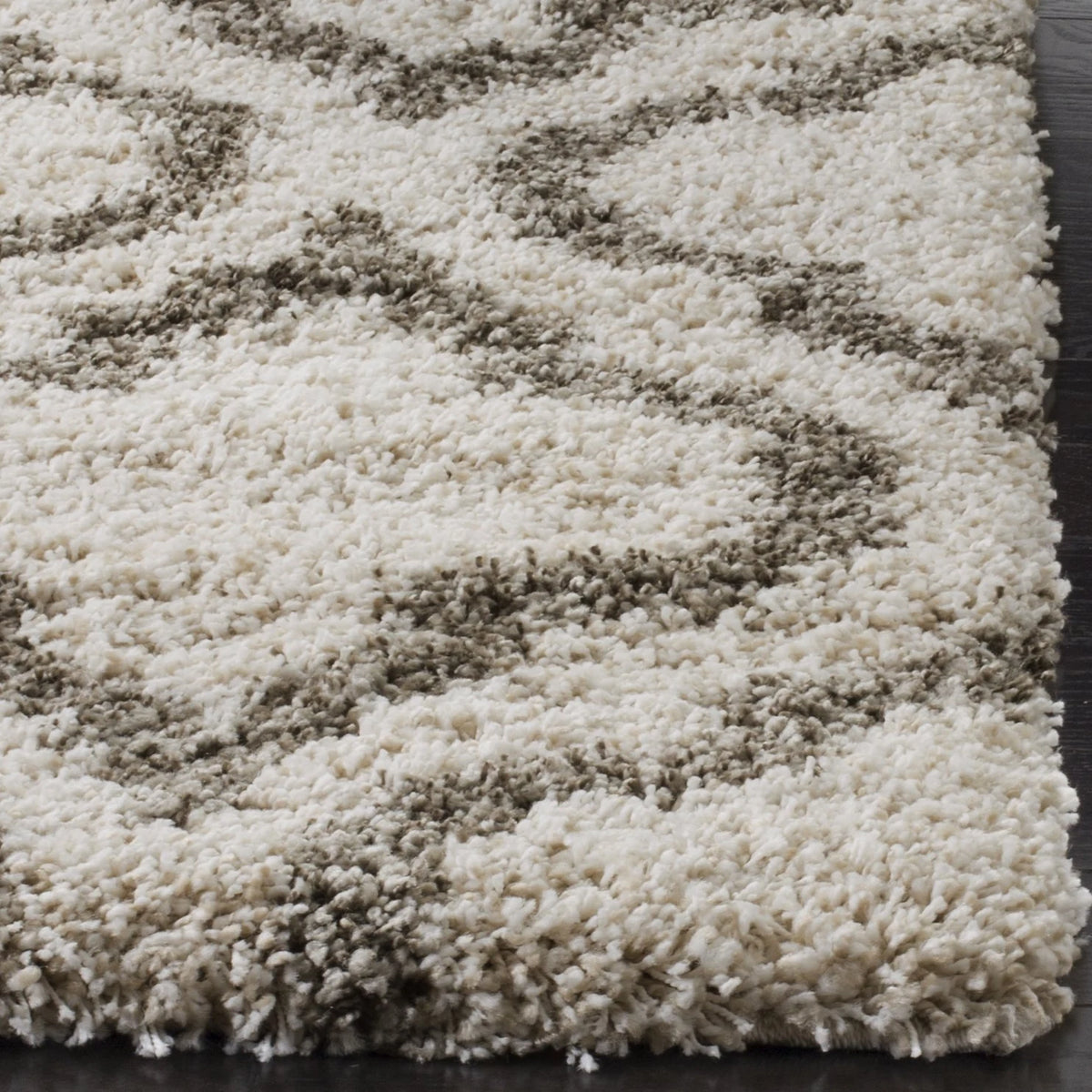 Club CREAM BEIGE Retro Collection Plush Shag Rug - Image 4