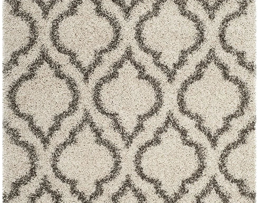 Club CREAM BEIGE Retro Collection Plush Shag Rug - Image 5