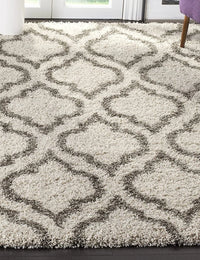 Club CREAM BEIGE Retro Collection Plush Shag Rug - Image 6
