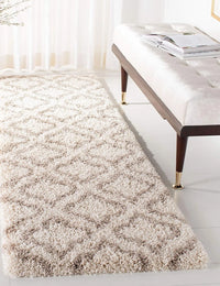 Club CREAM BEIGE Retro Collection Plush Shag Rug - Image 7