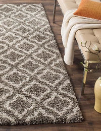 Club Heather Grey & Ivory Retro Plush Shag Rug - Image 1