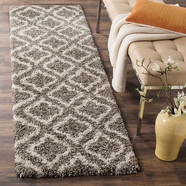 Club Heather Grey & Ivory Retro Plush Shag Rug - Image 1