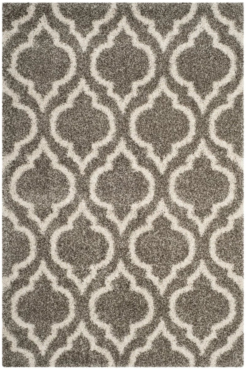Club Heather Grey & Ivory Retro Plush Shag Rug - Image 2