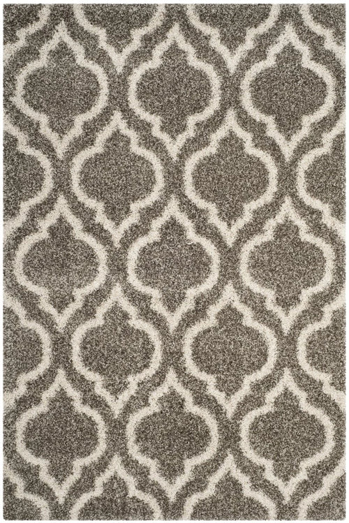 Club Heather Grey & Ivory Retro Plush Shag Rug - Image 2