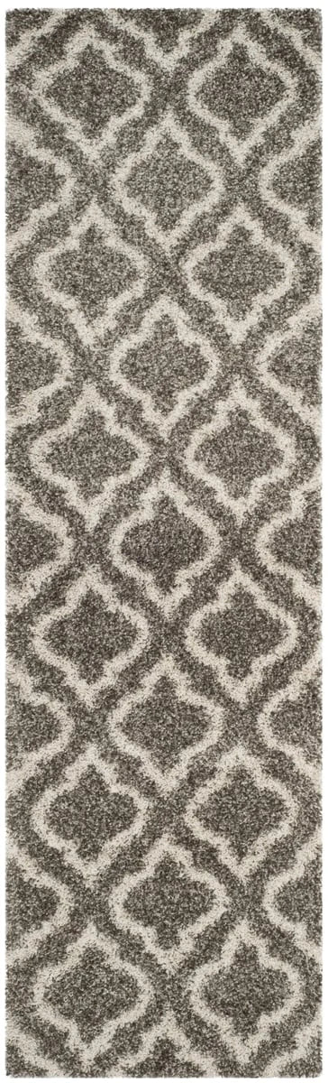Club Heather Grey & Ivory Retro Plush Shag Rug - Image 7