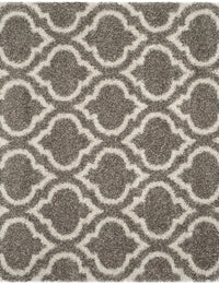Club Heather Grey & Ivory Retro Plush Shag Rug - Image 9
