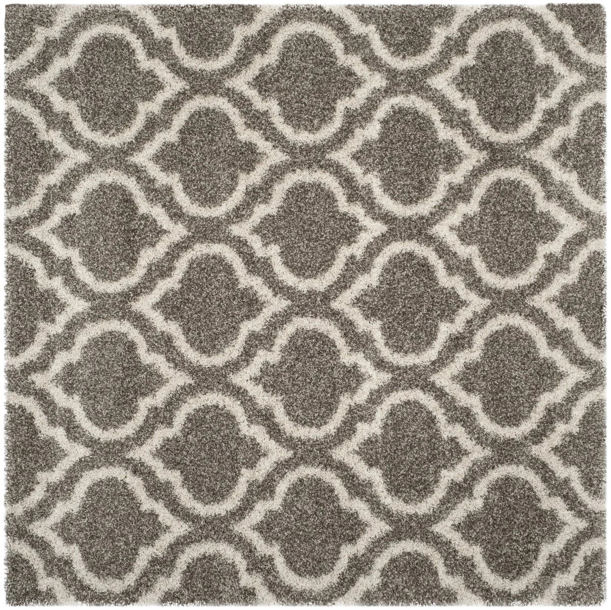 Club Heather Grey & Ivory Retro Plush Shag Rug - Image 9
