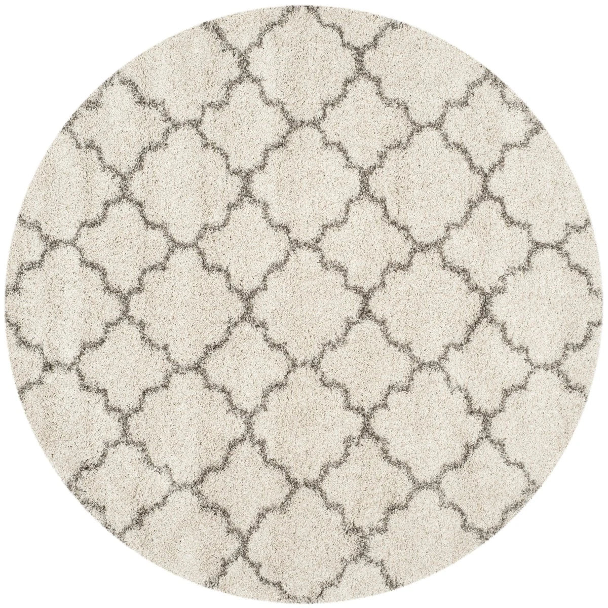 Club Ivory, Grey Retro Collection Plush Shag Rug - Image 2