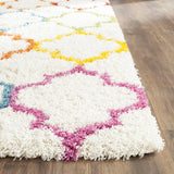 Club IVORY MULTI Retro Collection Plush Shag Rug - Image 4