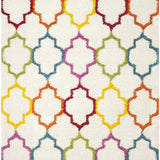 Club IVORY MULTI Retro Collection Plush Shag Rug - Image 7