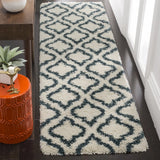 Club Ivory, Slate Blue Retro Collection Plush Shag Rug - Image 1