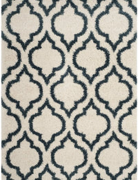 Club Ivory, Slate Blue Retro Collection Plush Shag Rug - Image 2