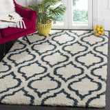 Club Ivory, Slate Blue Retro Collection Plush Shag Rug - Image 3