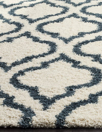 Club Ivory, Slate Blue Retro Collection Plush Shag Rug - Image 4