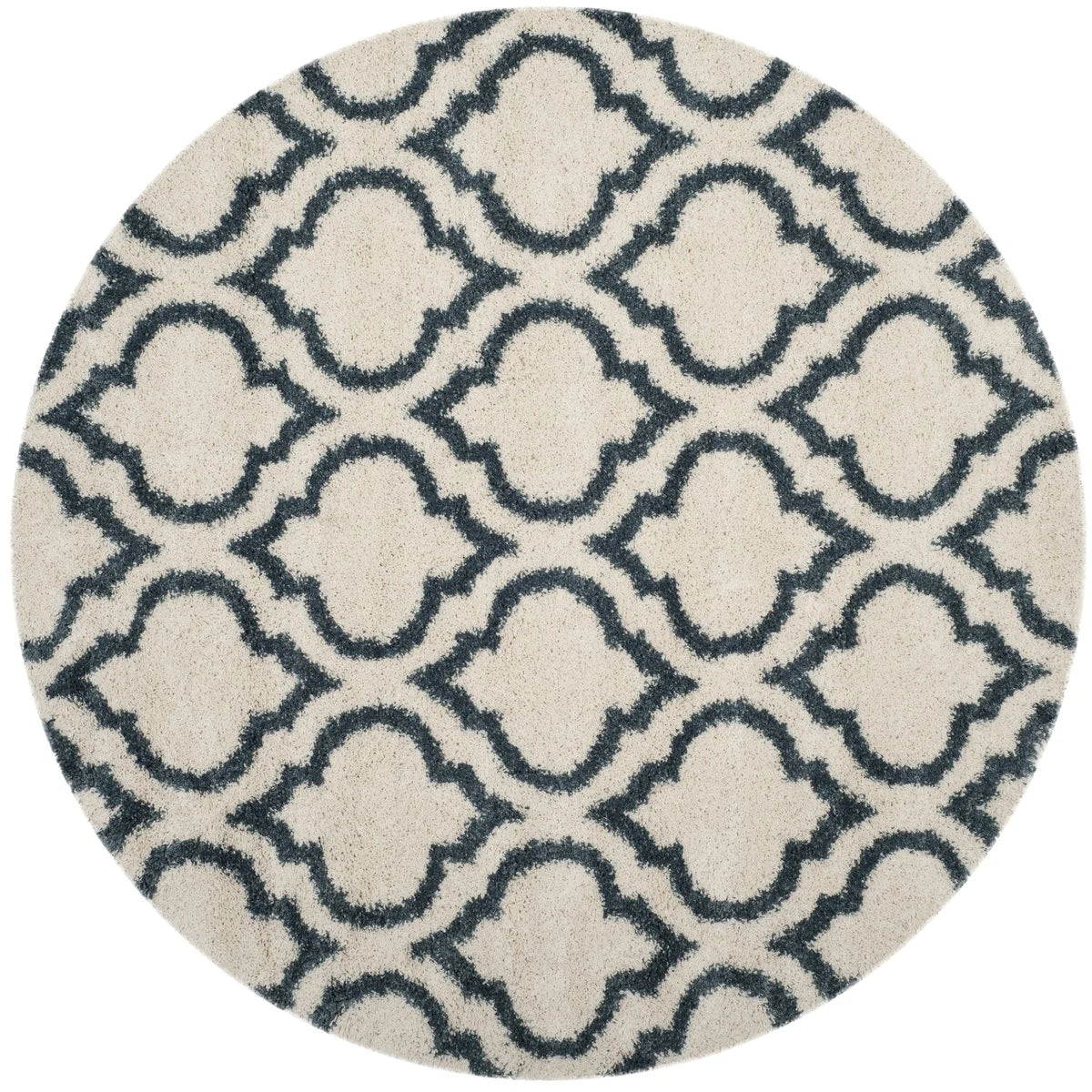 Club Ivory, Slate Blue Retro Collection Plush Shag Rug - Image 6