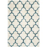 Club IVORY TEAL Retro Collection Plush Shag Rug - Image 3