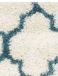 Club IVORY TEAL Retro Collection Plush Shag Rug - Image 6