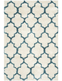 Club IVORY TEAL Retro Collection Plush Shag Rug - Image 7