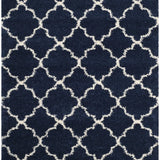 Club NAVY IVORY Retro Collection Plush Shag Rug - Image 2