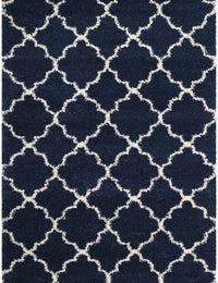 Club NAVY IVORY Retro Collection Plush Shag Rug - Image 2