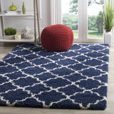 Club NAVY IVORY Retro Collection Plush Shag Rug - Image 4
