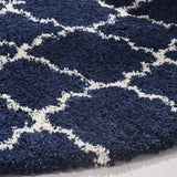 Club NAVY IVORY Retro Collection Plush Shag Rug - Image 6