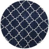 Club NAVY IVORY Retro Collection Plush Shag Rug - Image 8