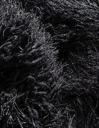 Coal Black Ombre Collection Plush Shag Rug - Image 2