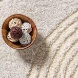 Coco Beige Ripple Collection Plush Shag Rug - Image 1