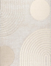 Coco Beige Ripple Collection Plush Shag Rug - Image 3