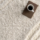 Coco Beige Ripple Collection Plush Shag Rug - Image 5
