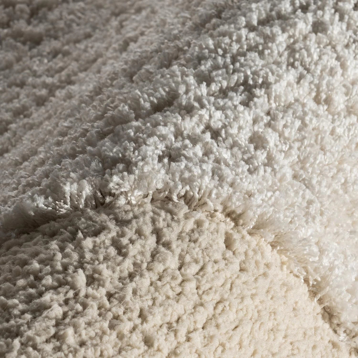 Coco Beige Ripple Collection Plush Shag Rug - Image 6