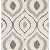 Coco CREAM MULTI Ripple Collection Plush Shag Rug - Image 3