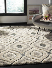 Coco CREAM MULTI Ripple Collection Plush Shag Rug - Image 5