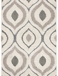 Coco CREAM MULTI Ripple Collection Plush Shag Rug - Image 7