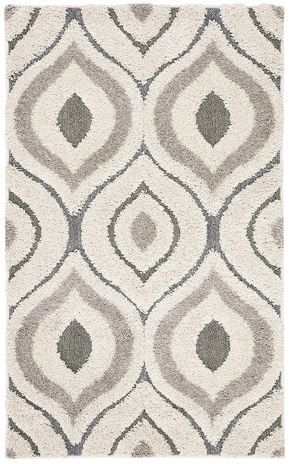 Coco CREAM MULTI Ripple Collection Plush Shag Rug - Image 7