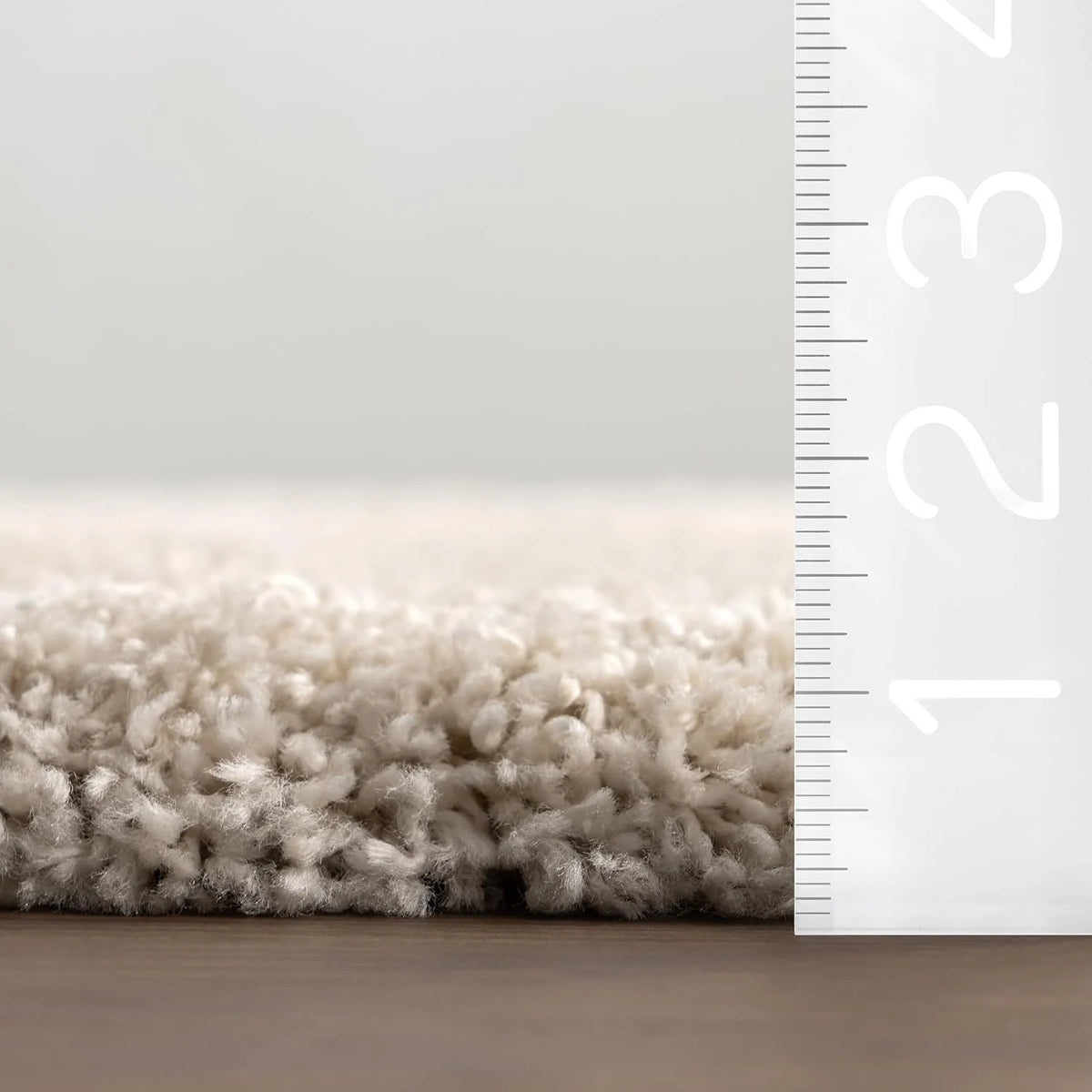 Coco Light Brown Ripple Collection Plush Shag Rug - Image 2