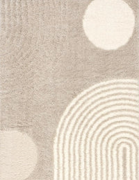 Coco Light Brown Ripple Collection Plush Shag Rug - Image 3