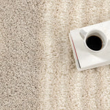 Coco Light Brown Ripple Collection Plush Shag Rug - Image 5