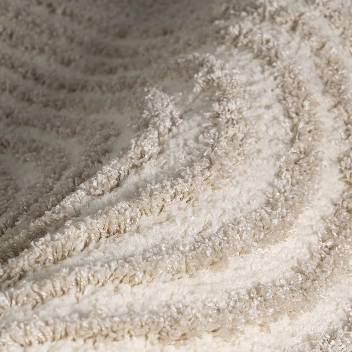 Coco Light Brown Ripple Collection Plush Shag Rug - Image 6