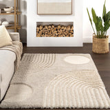 Coco Light Brown Ripple Collection Plush Shag Rug - Image 7