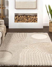 Coco Light Brown Ripple Collection Plush Shag Rug - Image 7