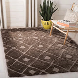 Coco Mushroom Ripple Collection Plush Shag Rug - Image 1