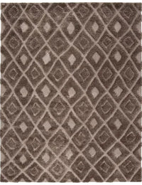 Coco Mushroom Ripple Collection Plush Shag Rug - Image 2