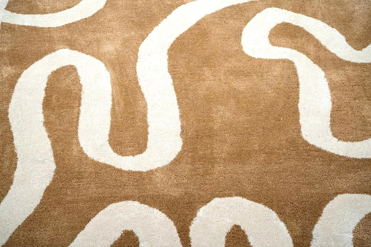 Congrand Abstract Hand-Tufted Wool Rug - Image 5