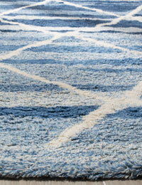 Cosmic Blue, Ivory Retro Collection Plush Shag Rug - Image 4