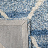Cosmic Blue, Ivory Retro Collection Plush Shag Rug - Image 5